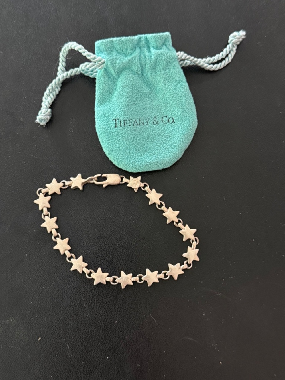 Vintage 90s Tiffany & Co Bracelet Puff Star Sterling Silver - Picture 9 of 10